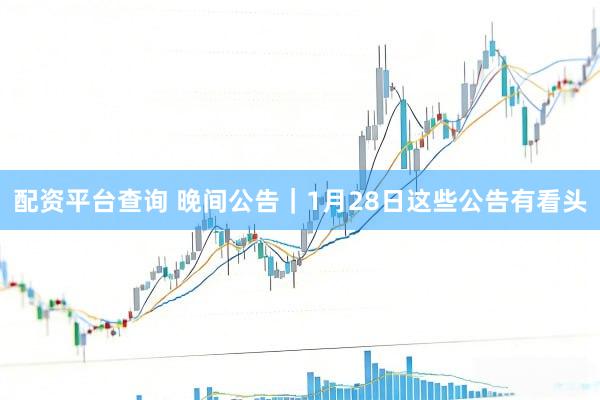 配资平台查询 晚间公告｜1月28日这些公告有看头